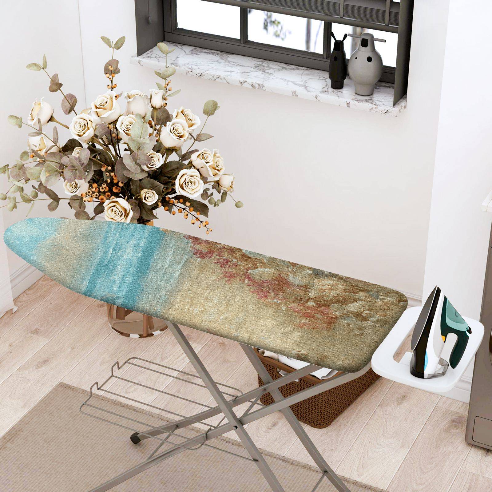 1-Piece Ocean Beach Landscape  Ironing Board Cover, Universal Size, Without Board