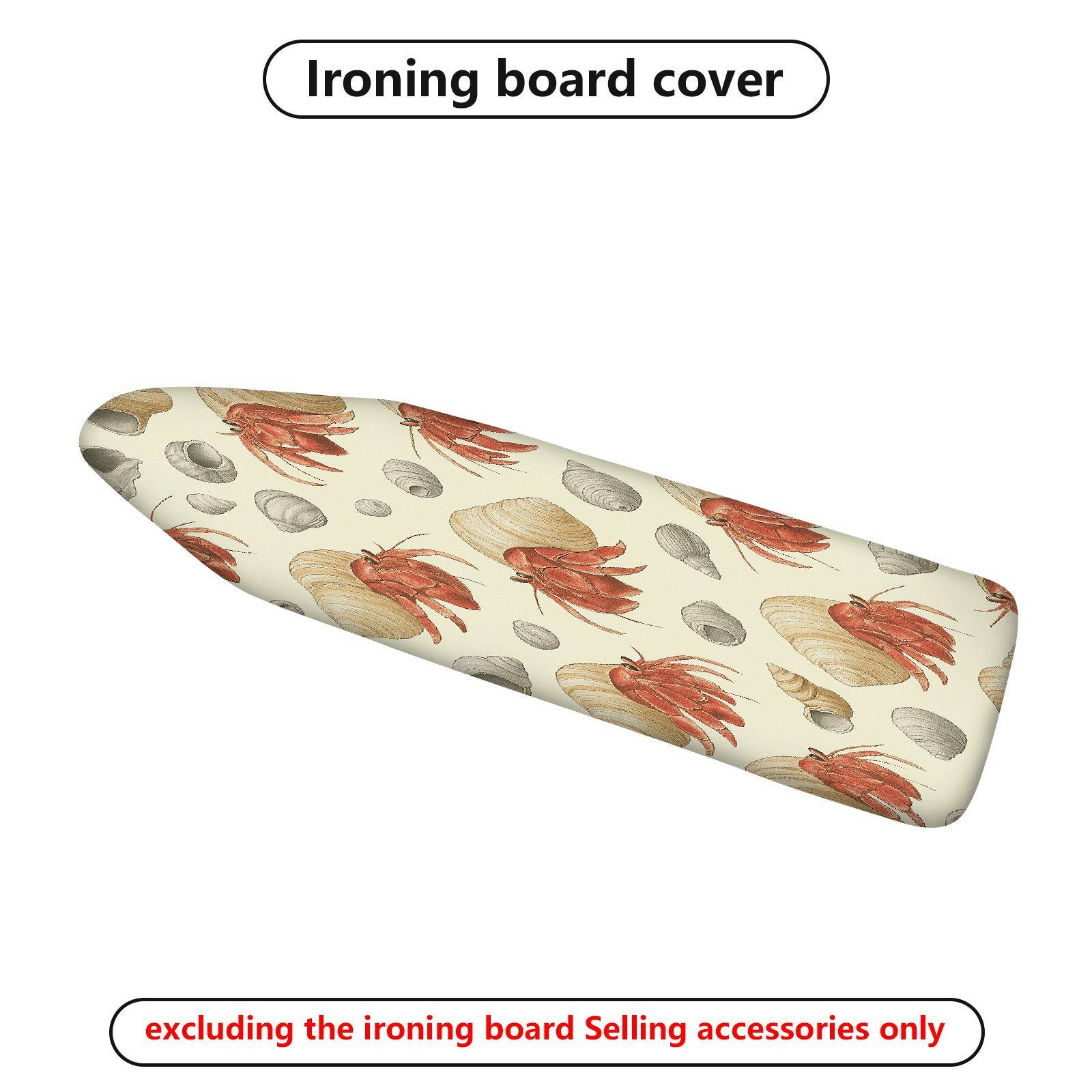 1-Piece Crab Seashell Ocean  Ironing Board Cover, Universal Size, Without Board