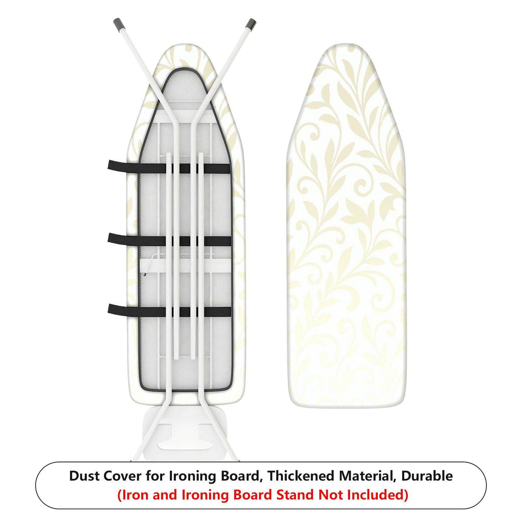 1-Piece Floral Pattern Elegant Beige  Ironing Board Cover, Universal Size, Without Board