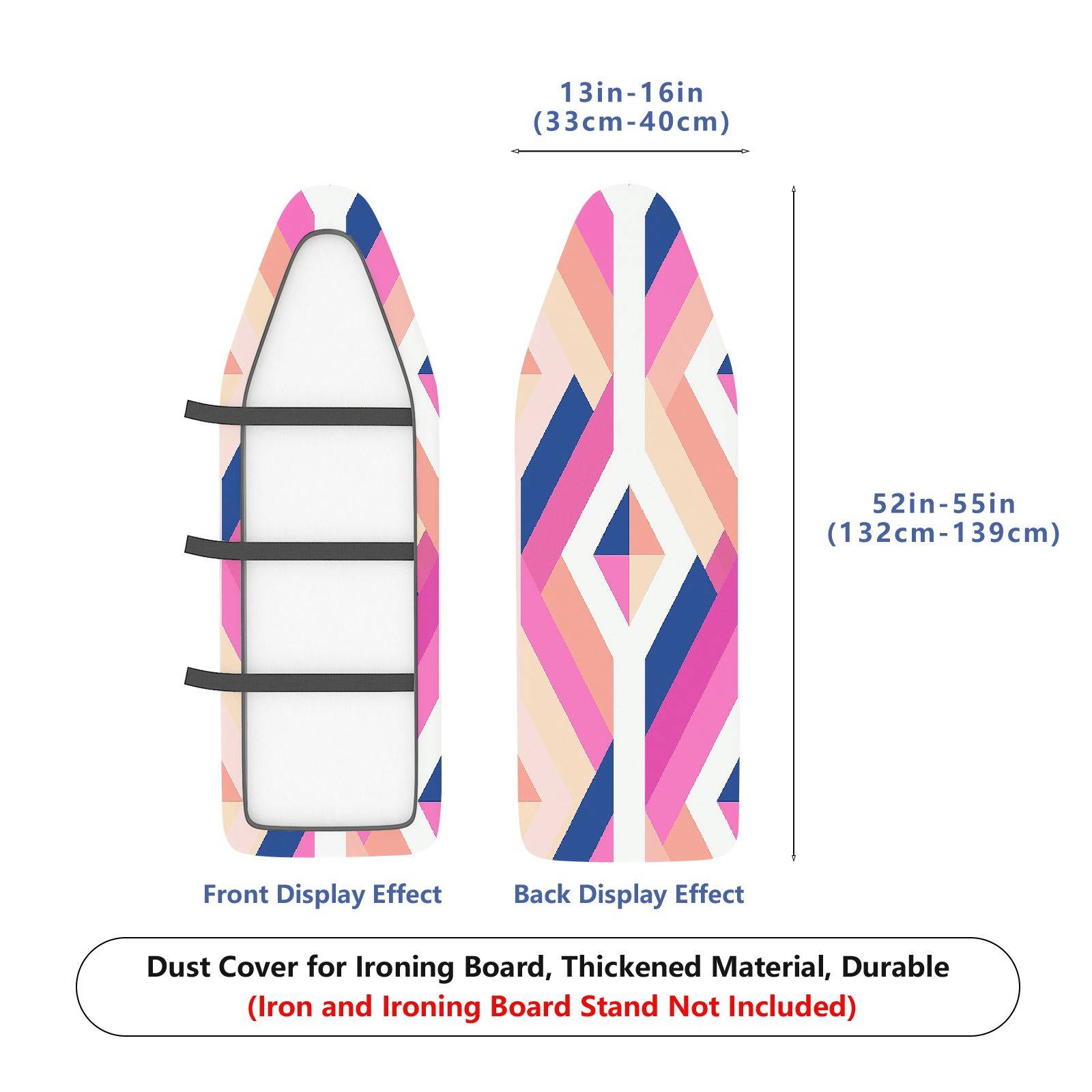 1-Piece Abstract Geometric Colorful  Ironing Board Cover, Universal Size, Without Board