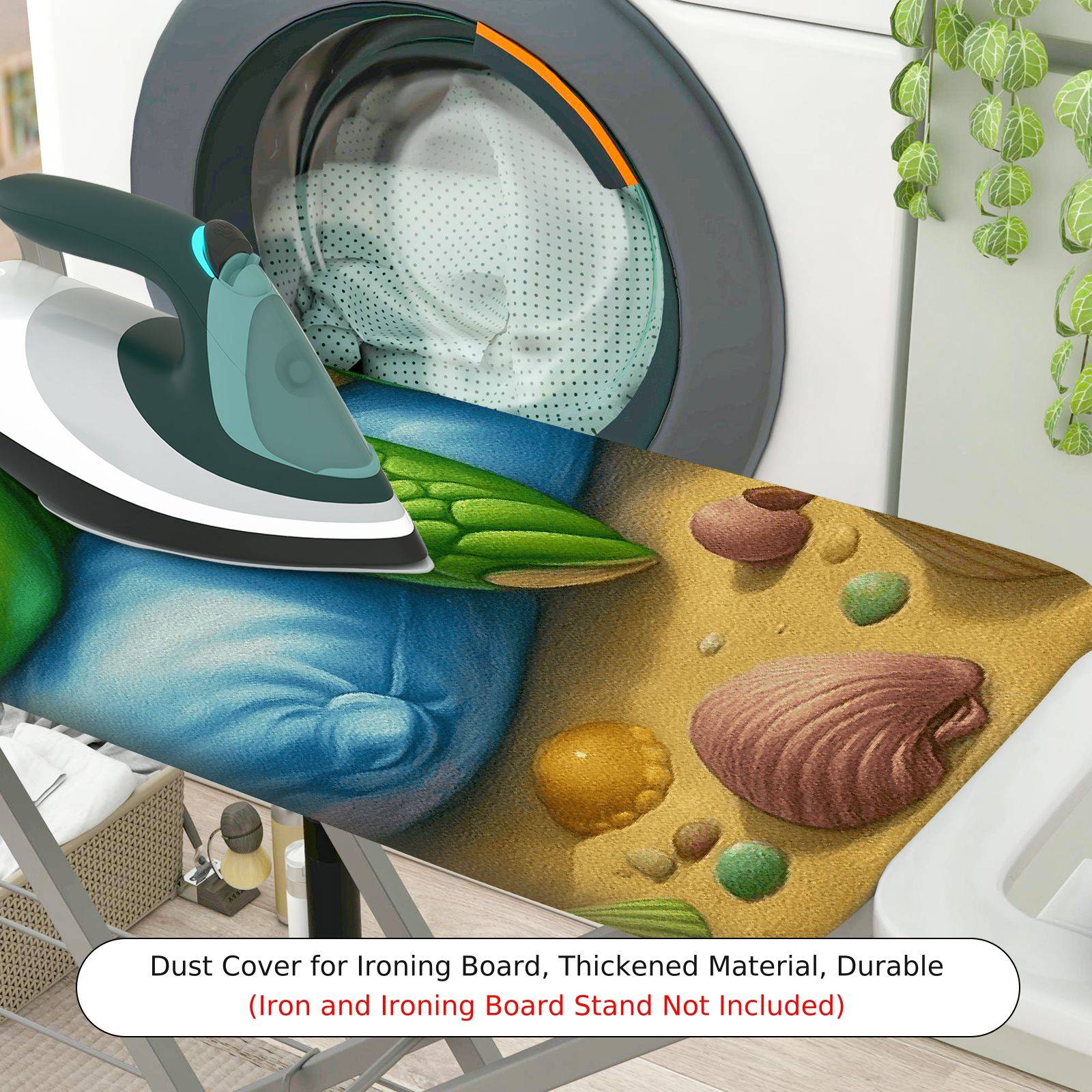 1-Piece Turtle Beach Ocean  Ironing Board Cover, Universal Size, Without Board