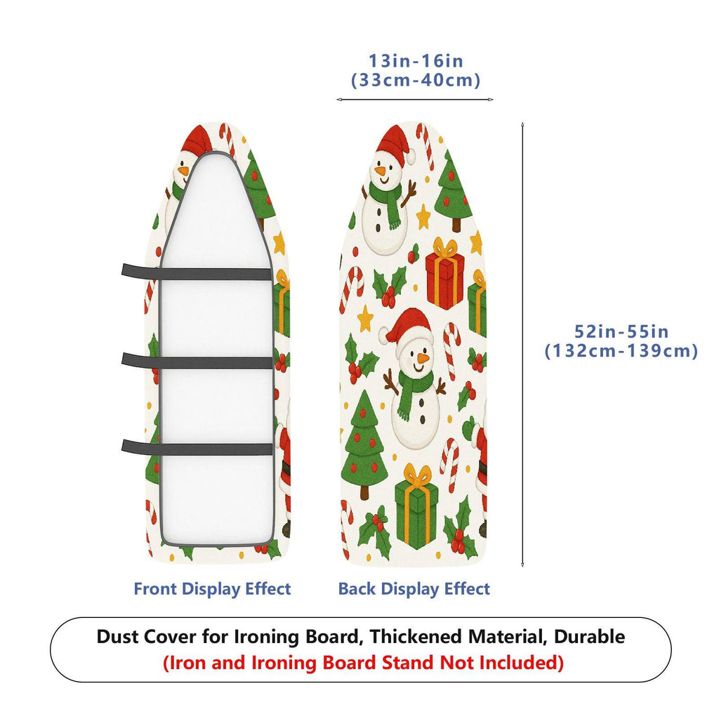 1-Piece Snowman Christmas Tree Santa  Ironing Board Cover, Universal Size, Without Board