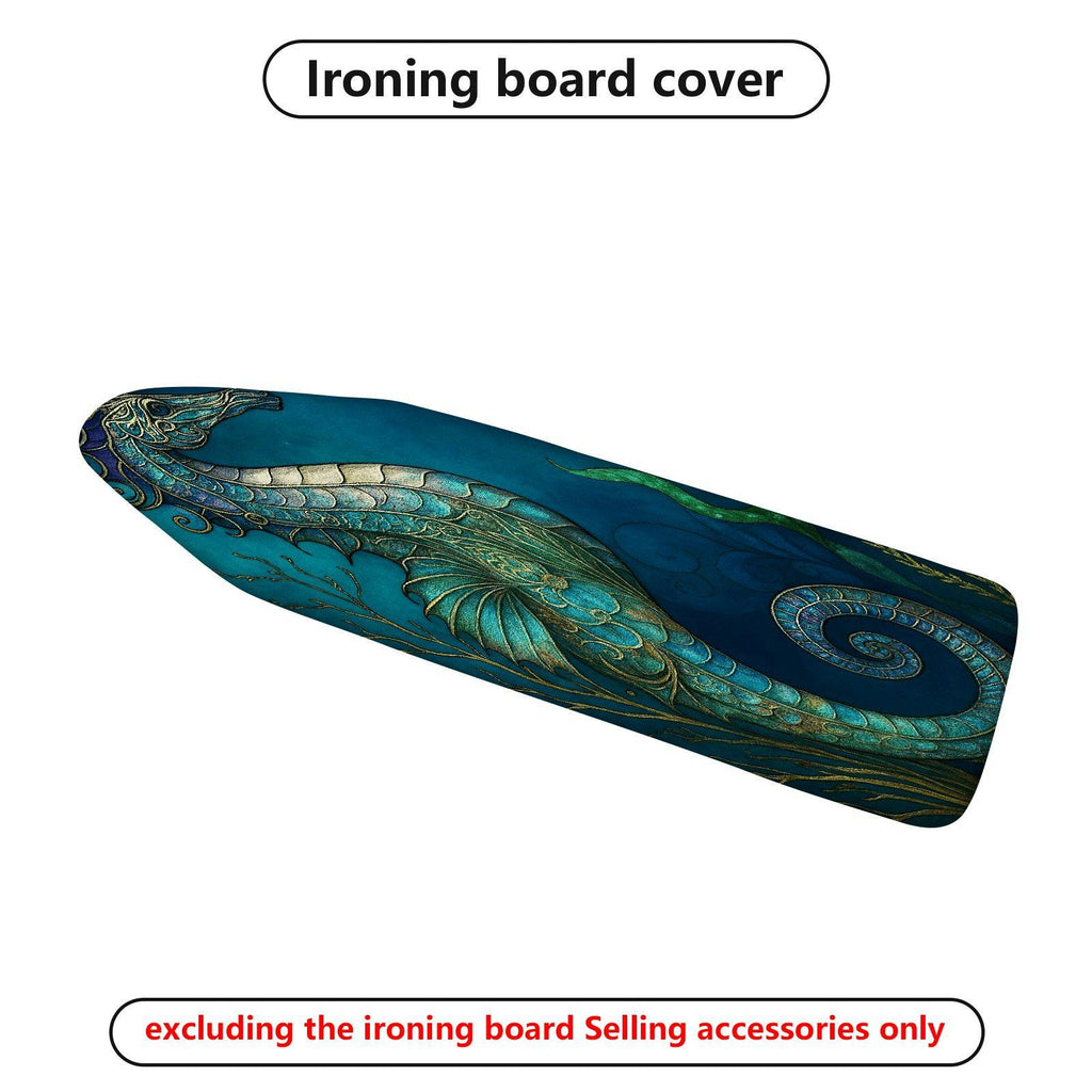 1-Piece Dragon Ocean Blue  Ironing Board Cover, Universal Size, Without Board