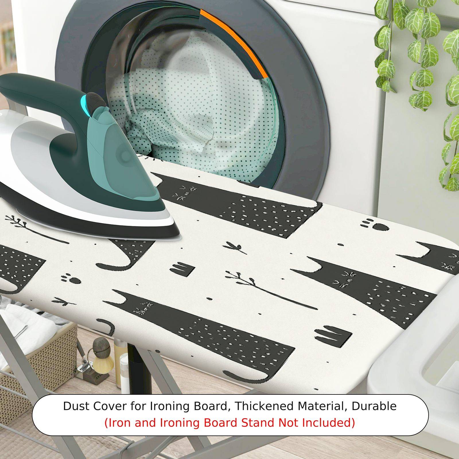 1-Piece Bear  Animal  Ironing Board Cover, Universal Size, Without Board