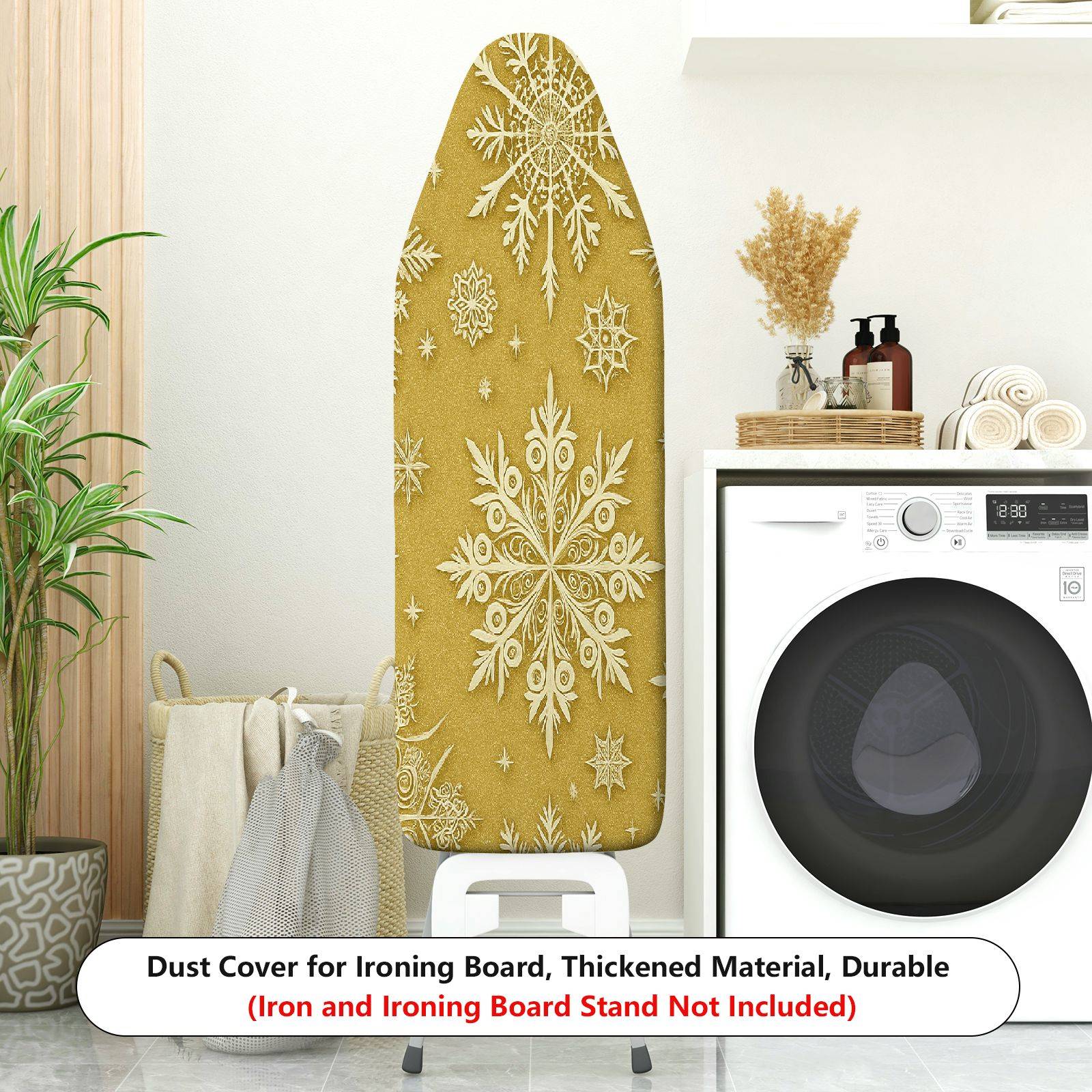 1-Piece Snowflake Christmas Winter  Ironing Board Cover, Universal Size, Without Board