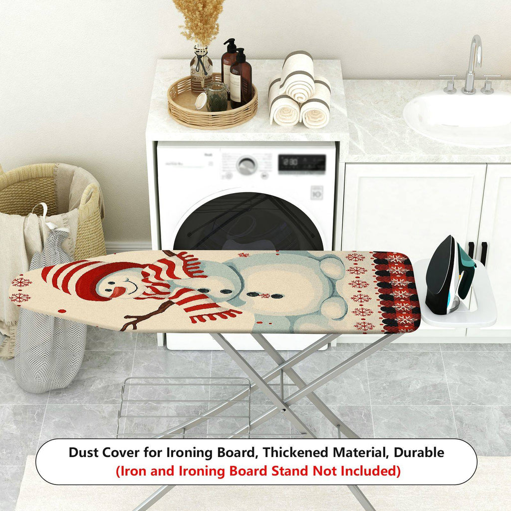 1-Piece Christmas Snowman Striped theme  Ironing Board Cover, Universal Size, Without Board