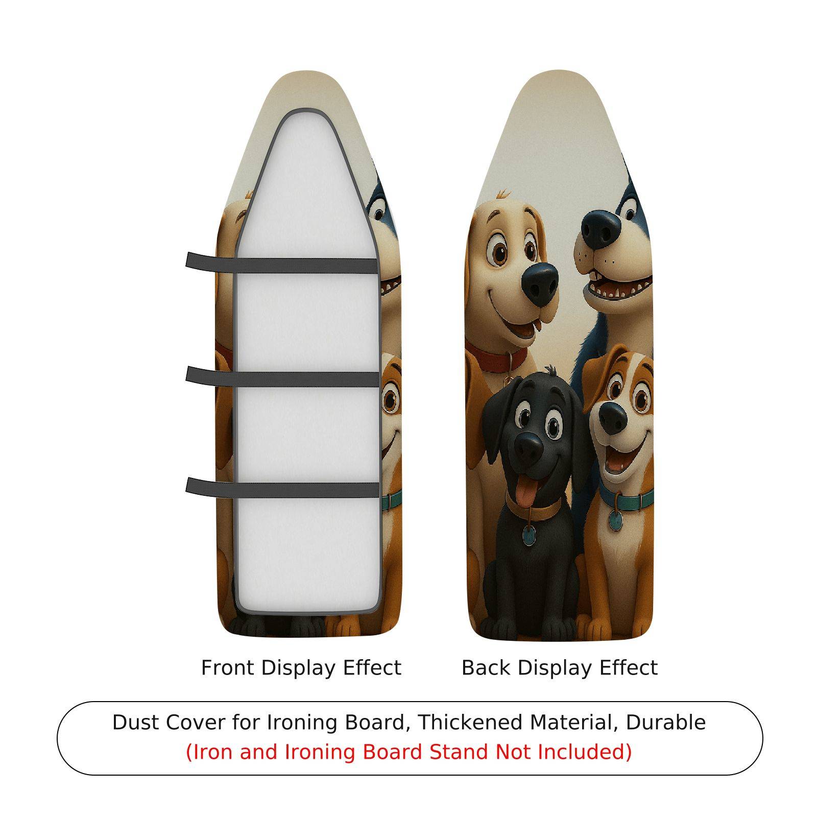 1-Piece Dogs  Animals  Ironing Board Cover, Universal Size, Without Board