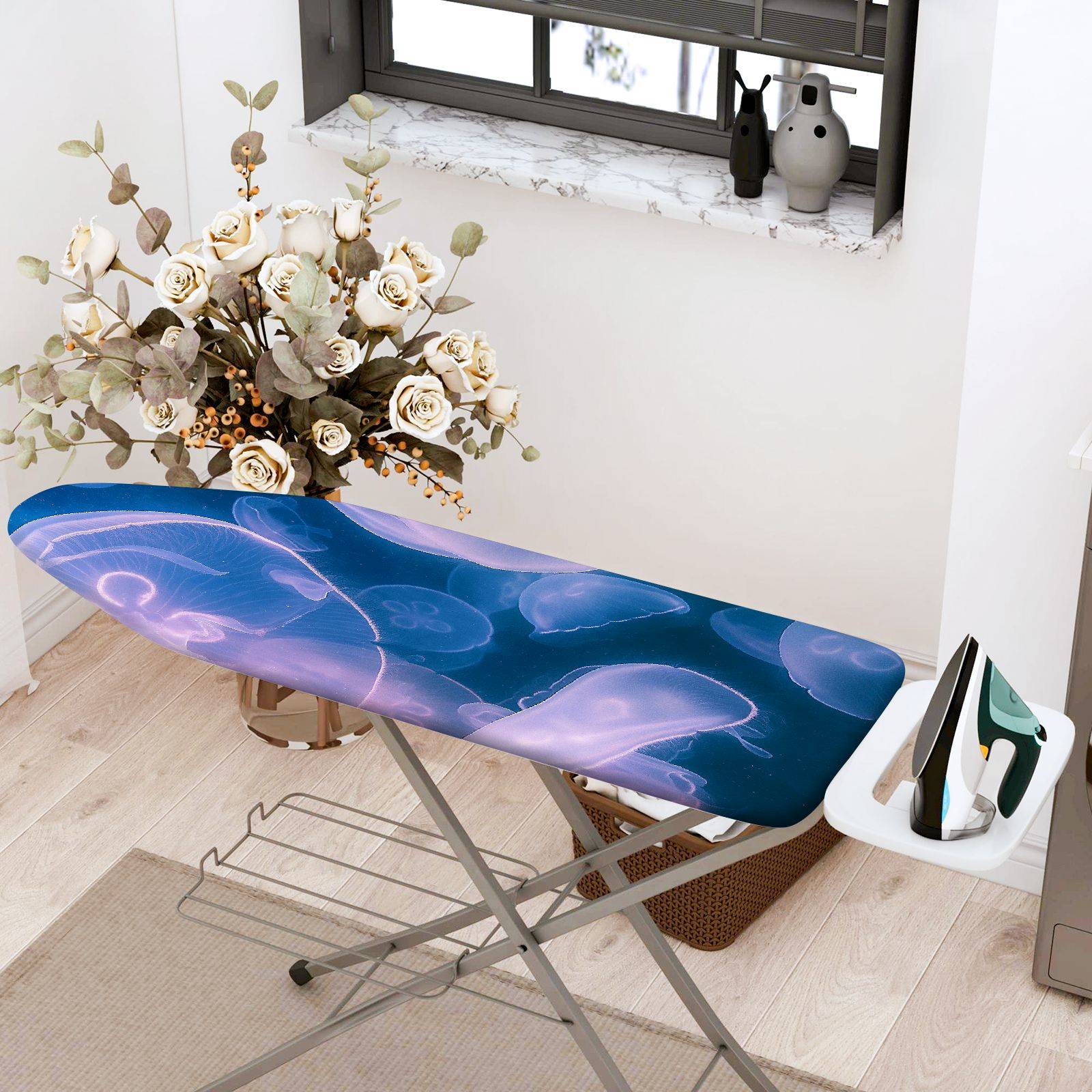1-Piece Jellyfish Ocean Marine  Ironing Board Cover, Universal Size, Without Board