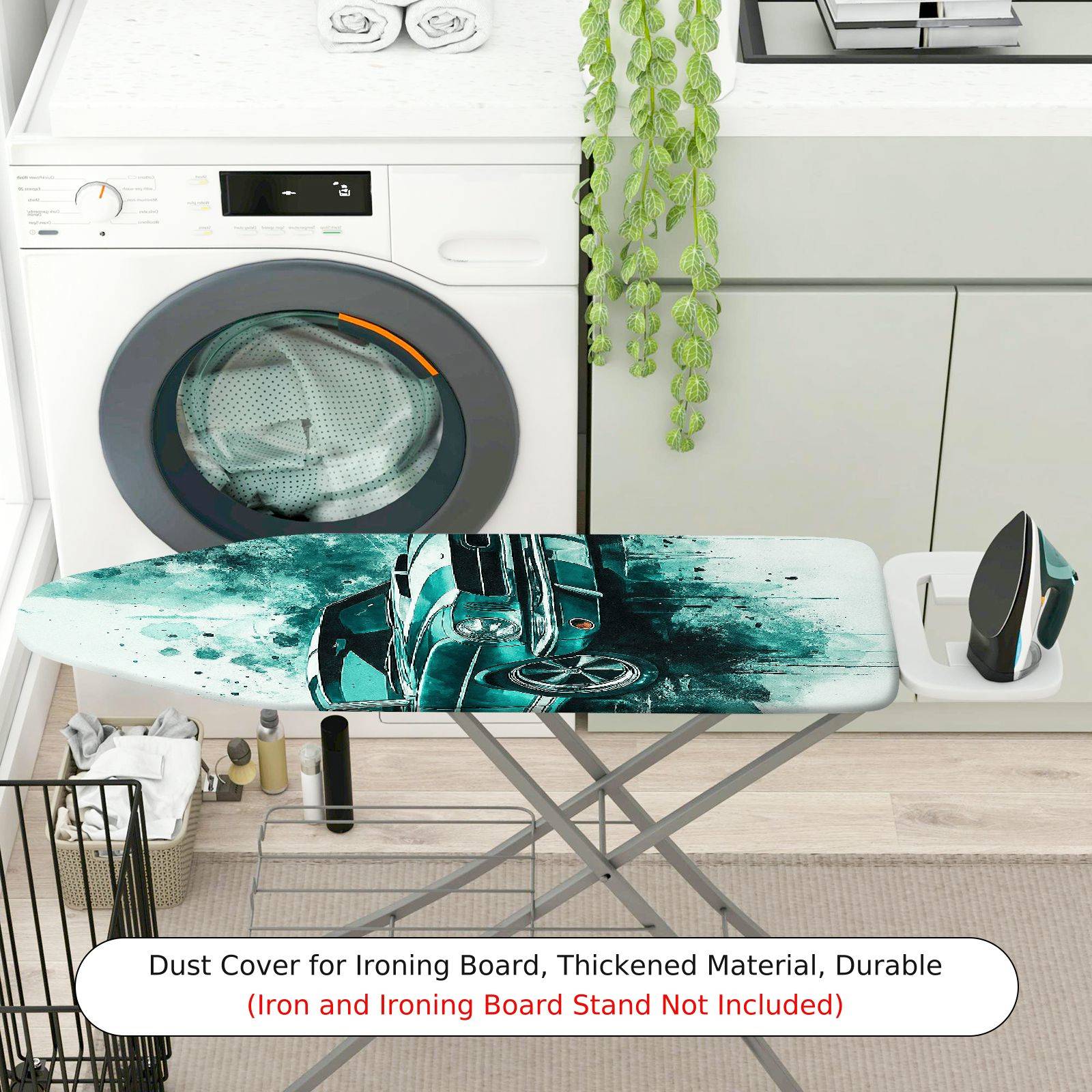 1-Piece Racing Car Abstract Art Modern  Ironing Board Cover, Universal Size, Without Board