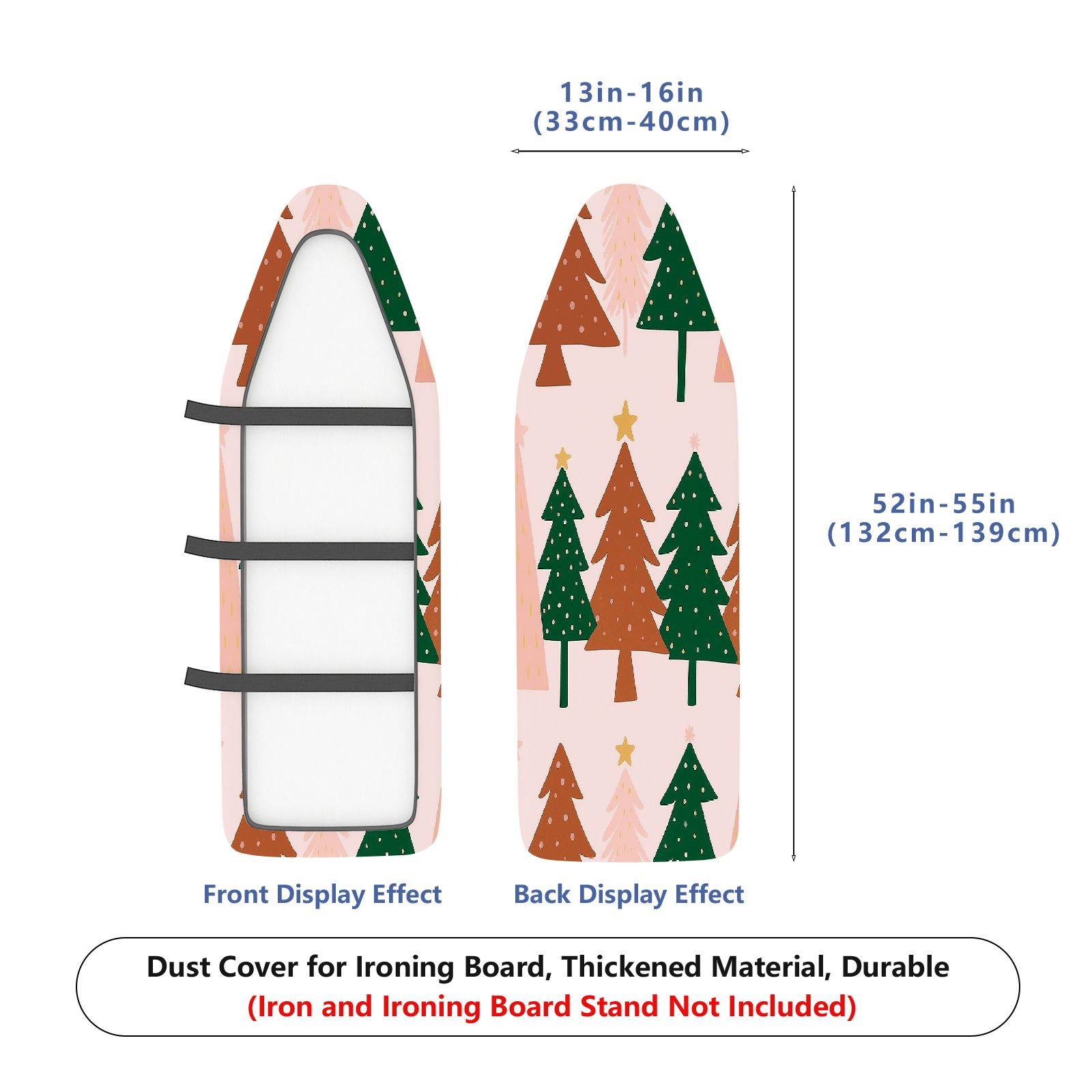 1-Piece Christmas Tree Star Pattern  Ironing Board Cover, Universal Size, Without Board