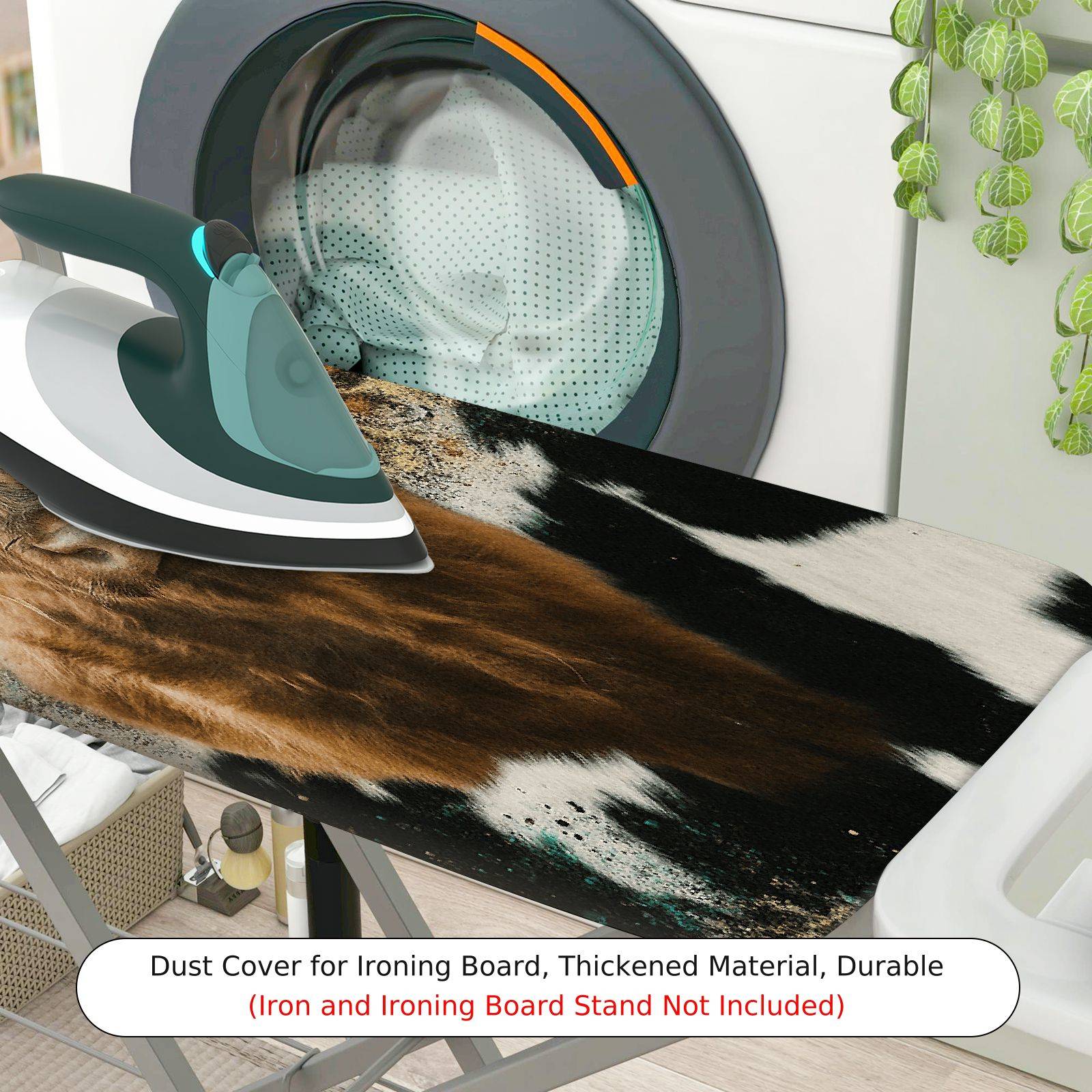 1-Piece Animal Print Cow Fur Pattern Leopard  Ironing Board Cover, Universal Size, Without Board