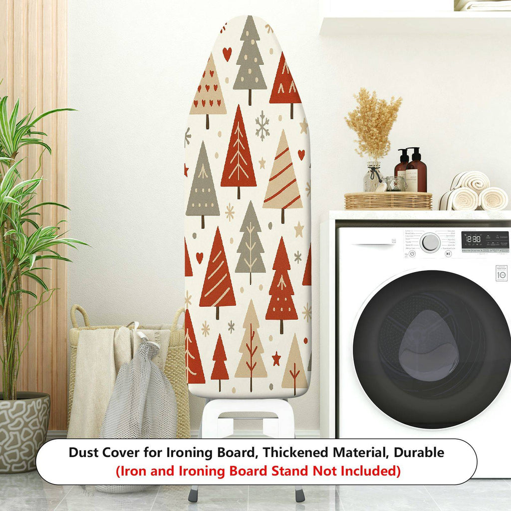 1-Piece Festive Christmas Tree Winter  Ironing Board Cover, Universal Size, Without Board