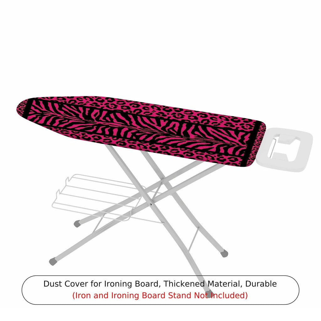 1-Piece Zebra Leopard Pink  Ironing Board Cover, Universal Size, Without Board