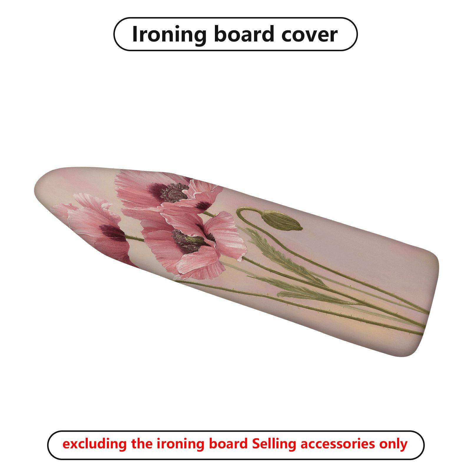 1-Piece Floral Pink Artistic  Ironing Board Cover, Universal Size, Without Board