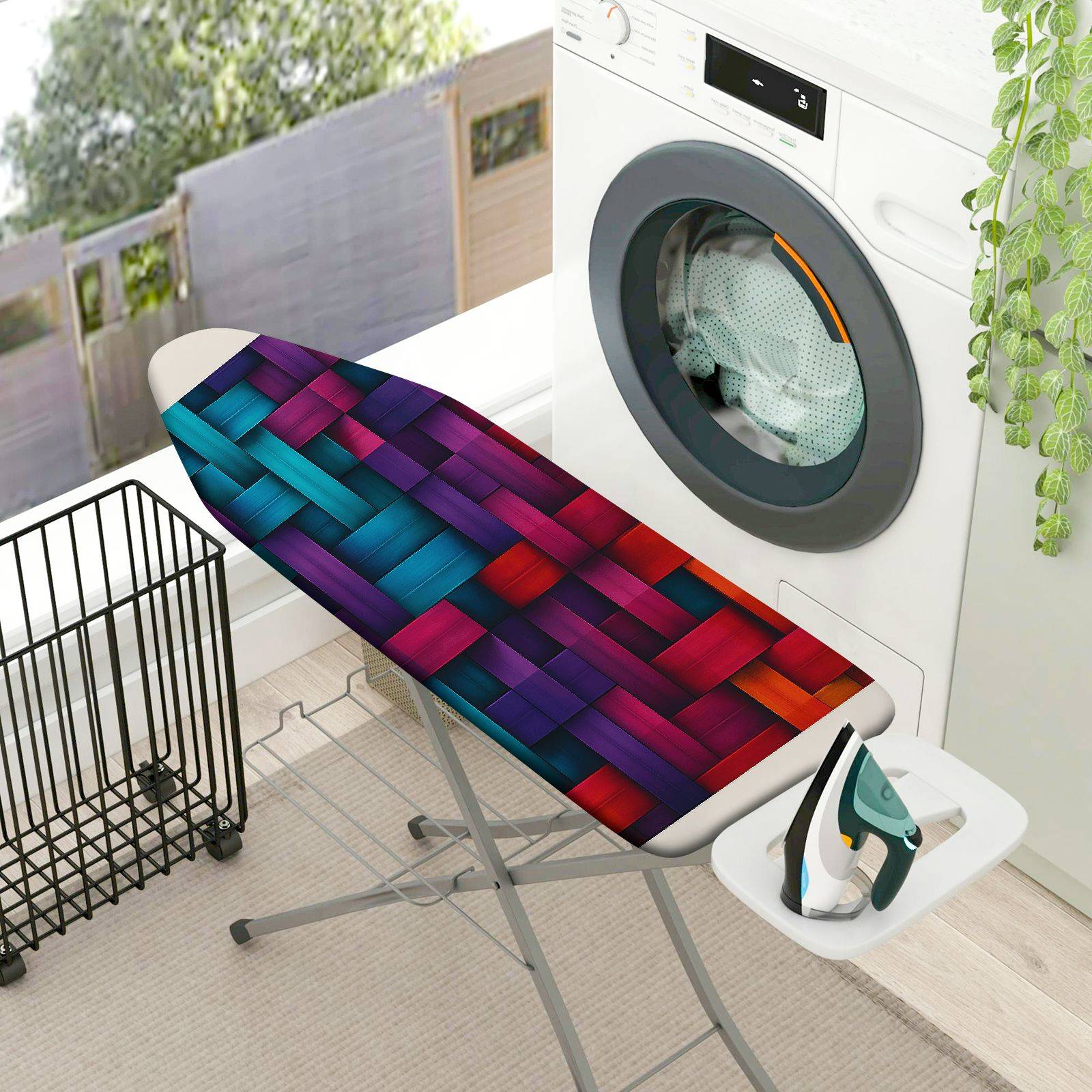 1-Piece Colorful Artistic Abstract  Ironing Board Cover, Universal Size, Without Board