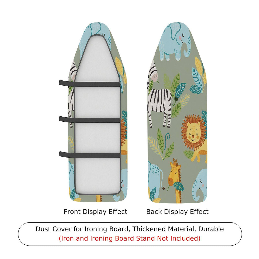 1-Piece Safari Animal Jungle  Ironing Board Cover, Universal Size, Without Board