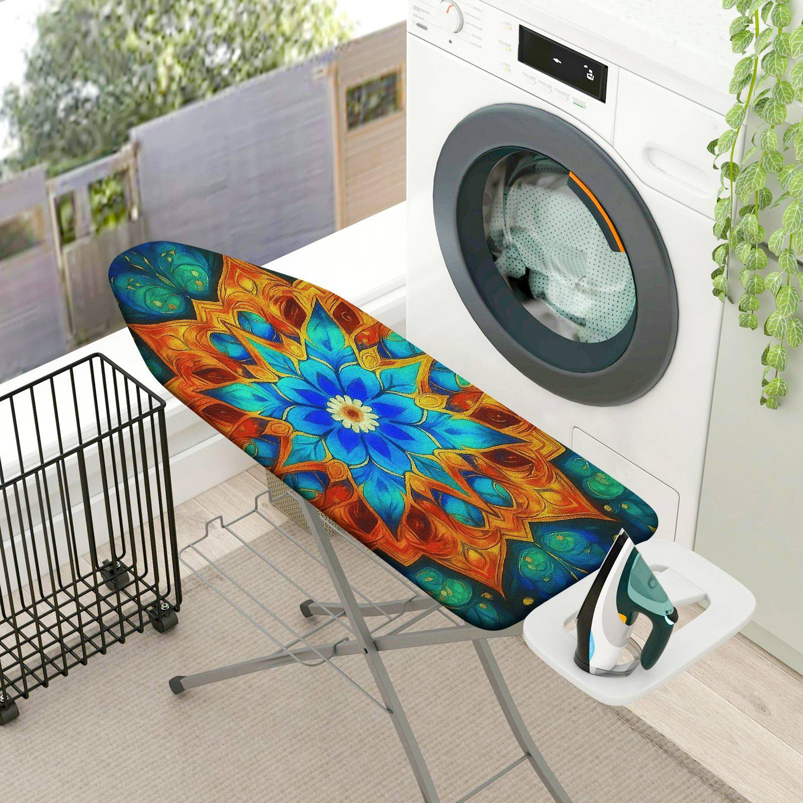 1-Piece Floral Abstract Bohemian  Ironing Board Cover, Universal Size, Without Board