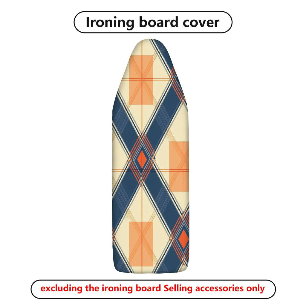 1-Piece Geometric Plaid Pattern Retro  Ironing Board Cover, Universal Size, Without Board