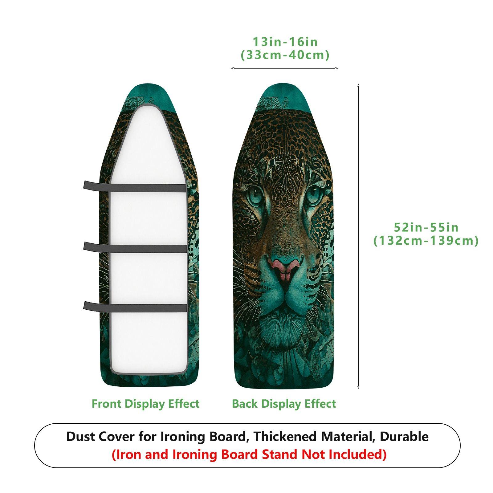 1-Piece Leopard Animal Art  Ironing Board Cover, Universal Size, Without Board