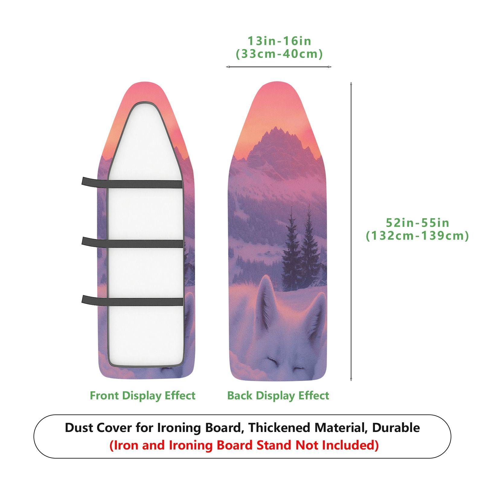 1-Piece Sunset Forest Animal  Ironing Board Cover, Universal Size, Without Board