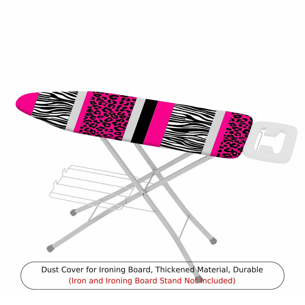 1-Piece Zebra Leopard Pink  Ironing Board Cover, Universal Size, Without Board