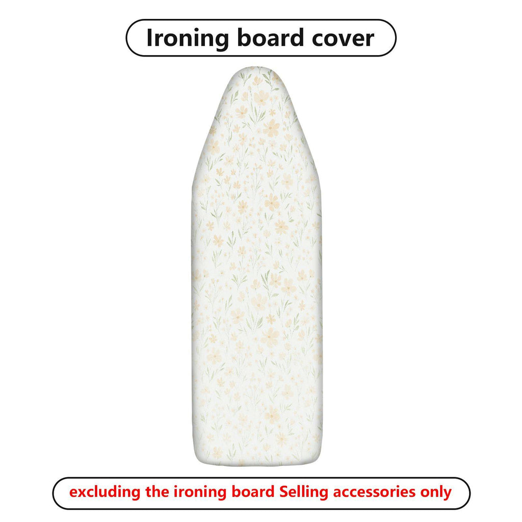 1-Piece Floral Pattern Beige Elegant  Ironing Board Cover, Universal Size, Without Board