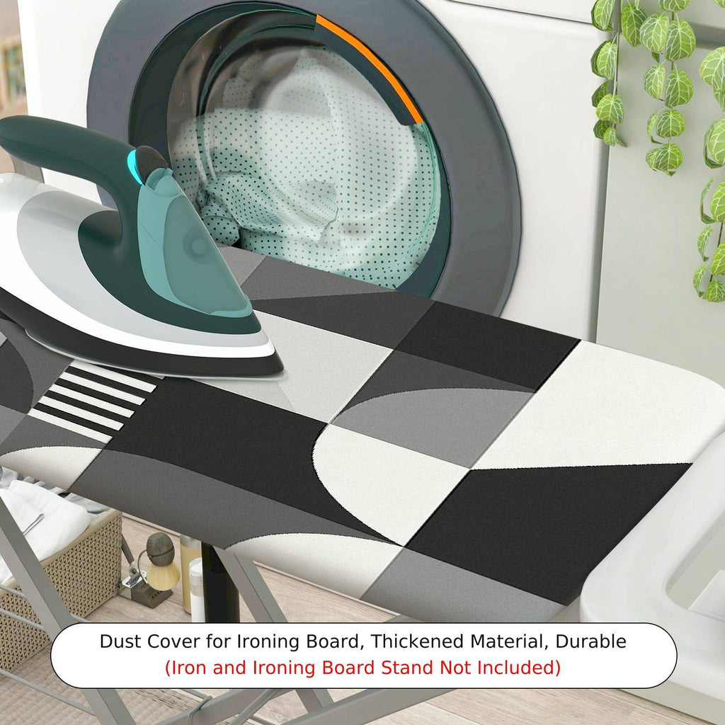1-Piece Geometric Abstract Monochrome  Ironing Board Cover, Universal Size, Without Board