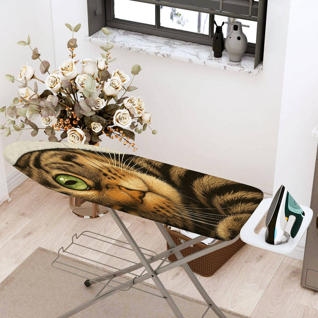 1-Piece Cat Animal Green Eyes  Ironing Board Cover, Universal Size, Without Board