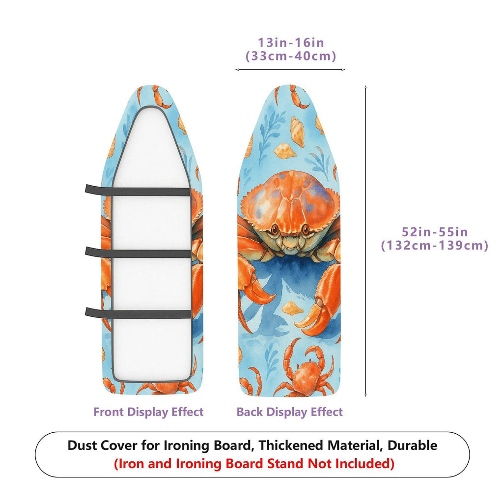 1-Piece Crab Ocean Blue  Ironing Board Cover, Universal Size, Without Board
