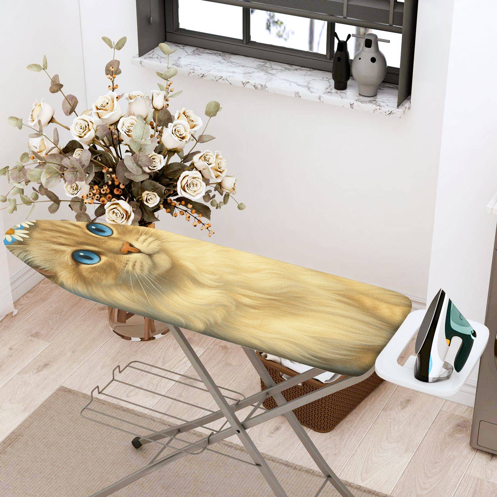 1-Piece Cat Pet Animal  Ironing Board Cover, Universal Size, Without Board