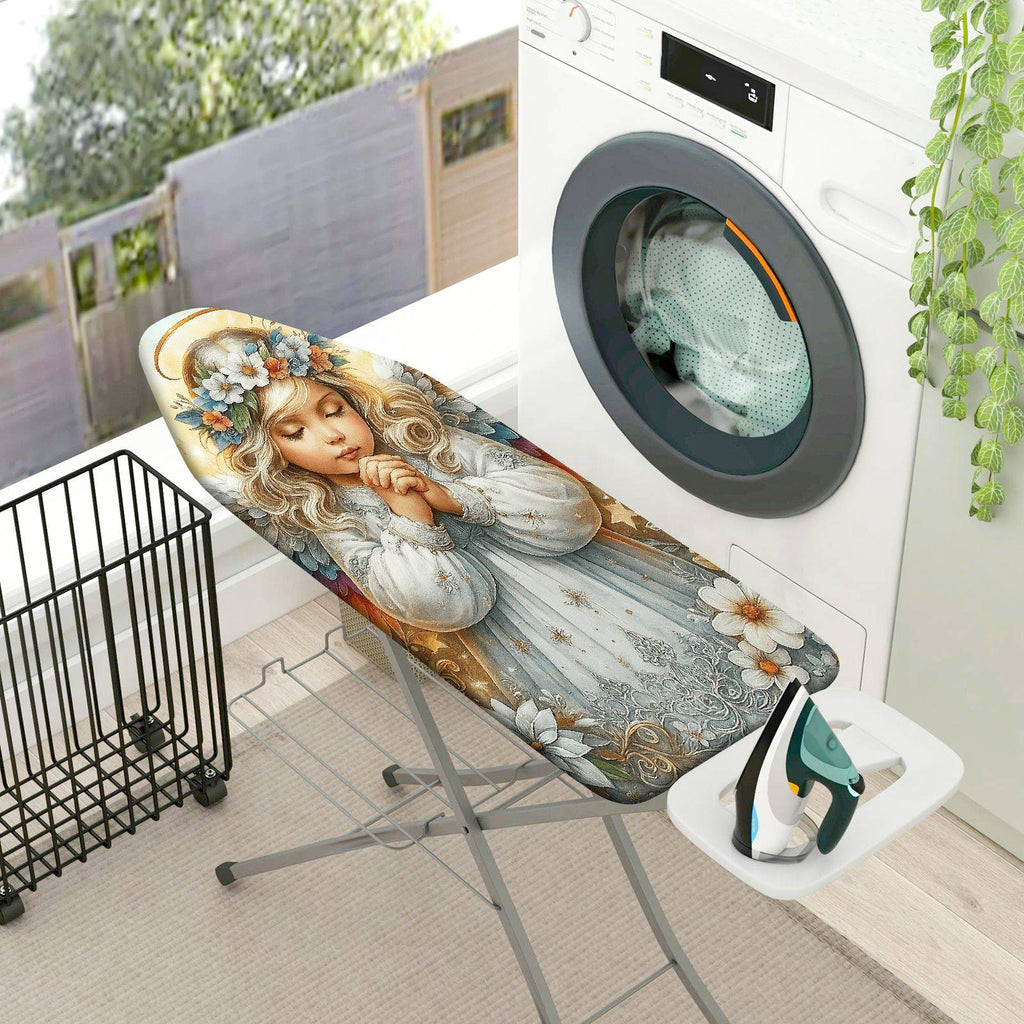 1-Piece Angel Floral Artistic  Ironing Board Cover, Universal Size, Without Board