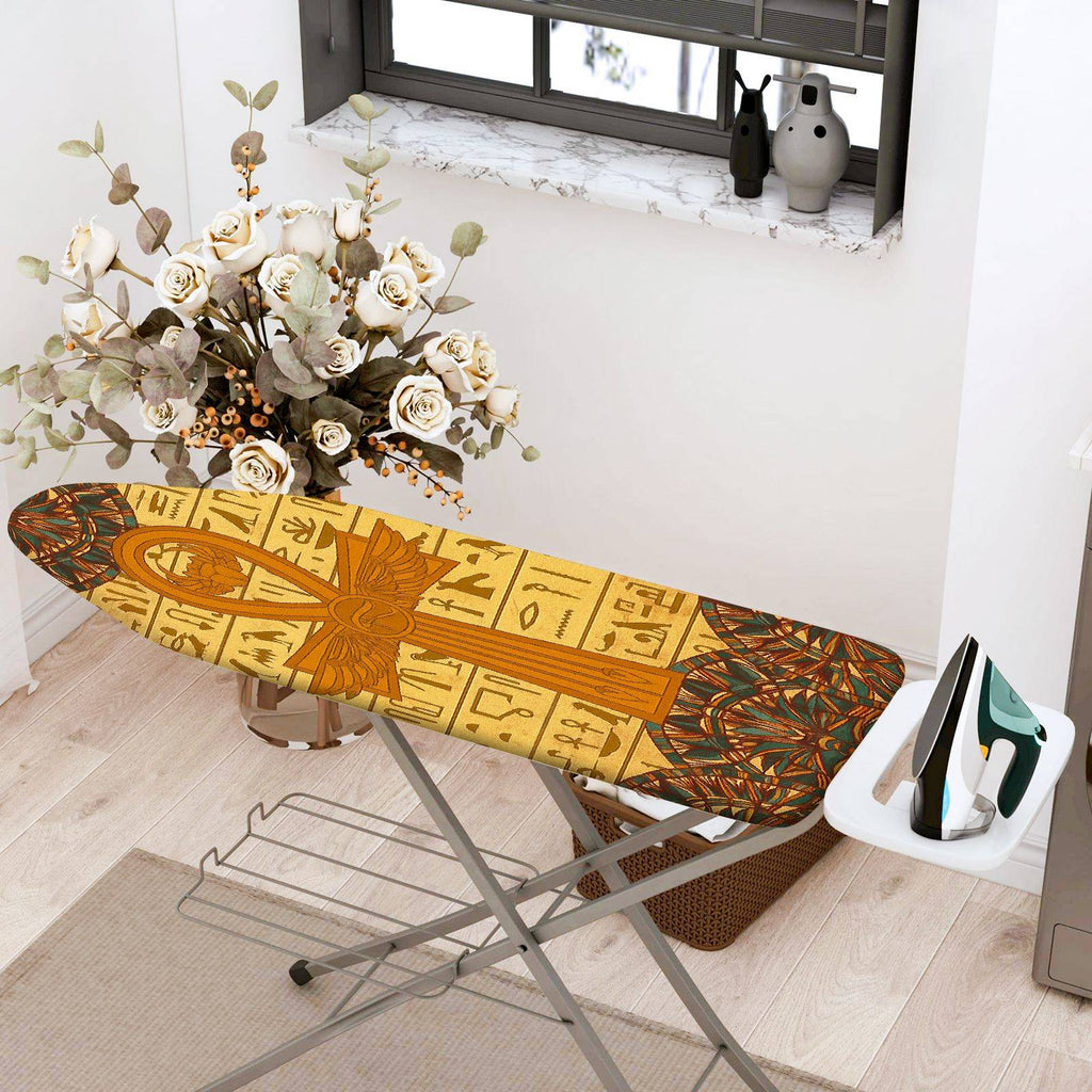1-Piece Ancient Egyptian Ankh Hieroglyphics  Ironing Board Cover, Universal Size, Without Board
