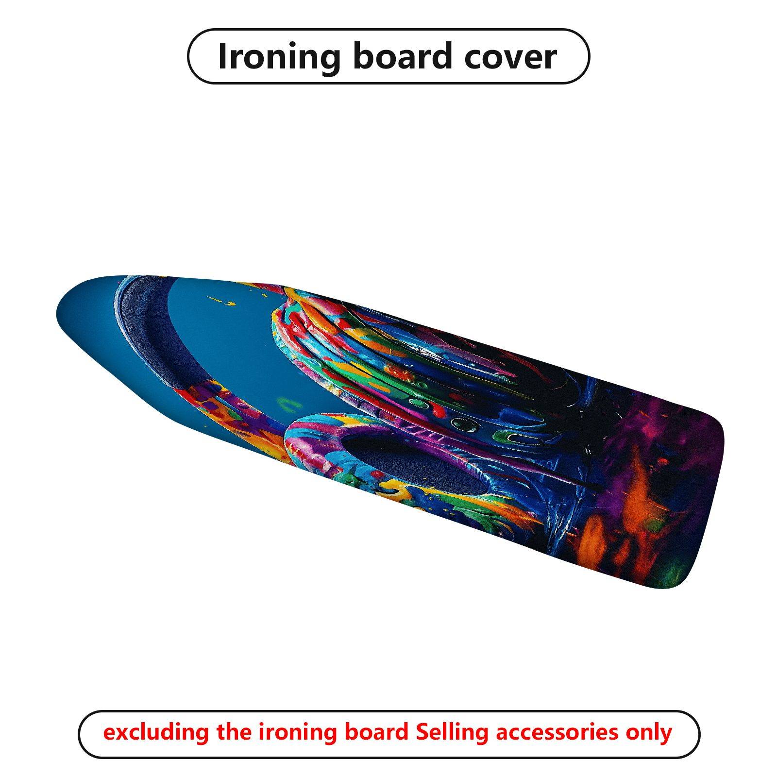 1-Piece Colorful Swirls Abstract Artistic  Ironing Board Cover, Universal Size, Without Board