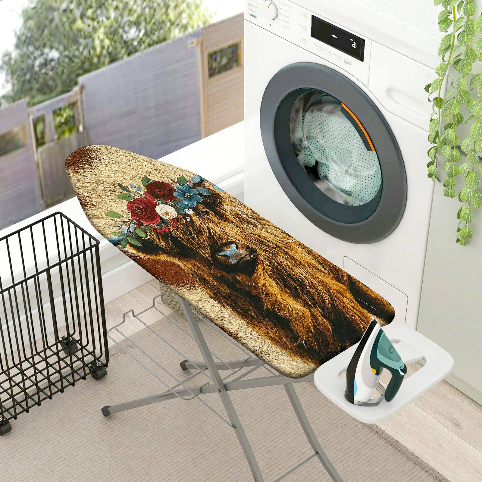 1-Piece Floral Animal Rustic  Ironing Board Cover, Universal Size, Without Board