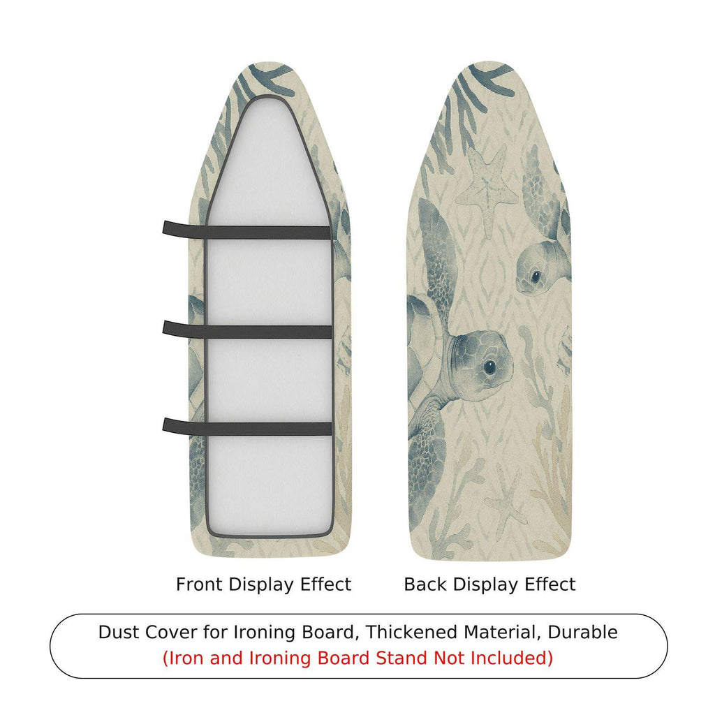 1-Piece Sea Turtle Ocean Coral  Ironing Board Cover, Universal Size, Without Board