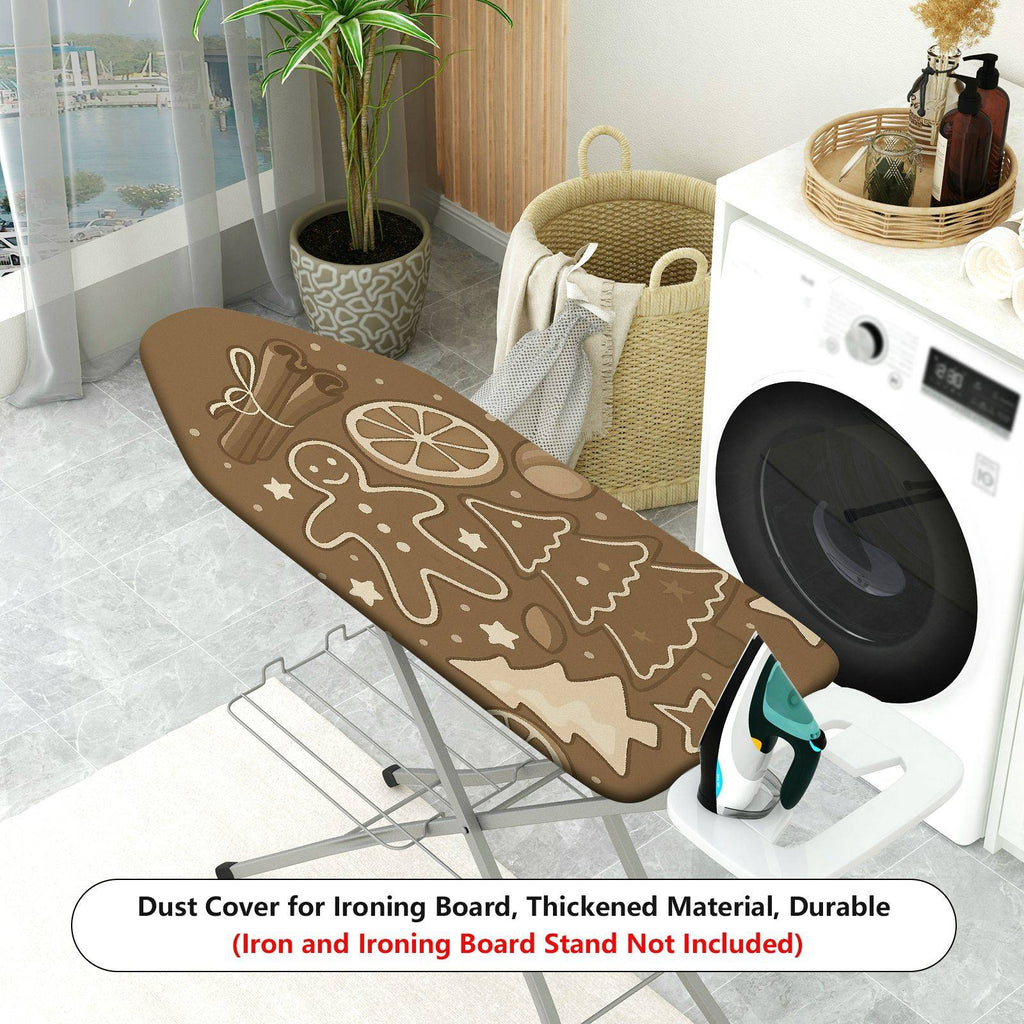 1-Piece Christmas Gingerbread Cinnamon Tree  Ironing Board Cover, Universal Size, Without Board