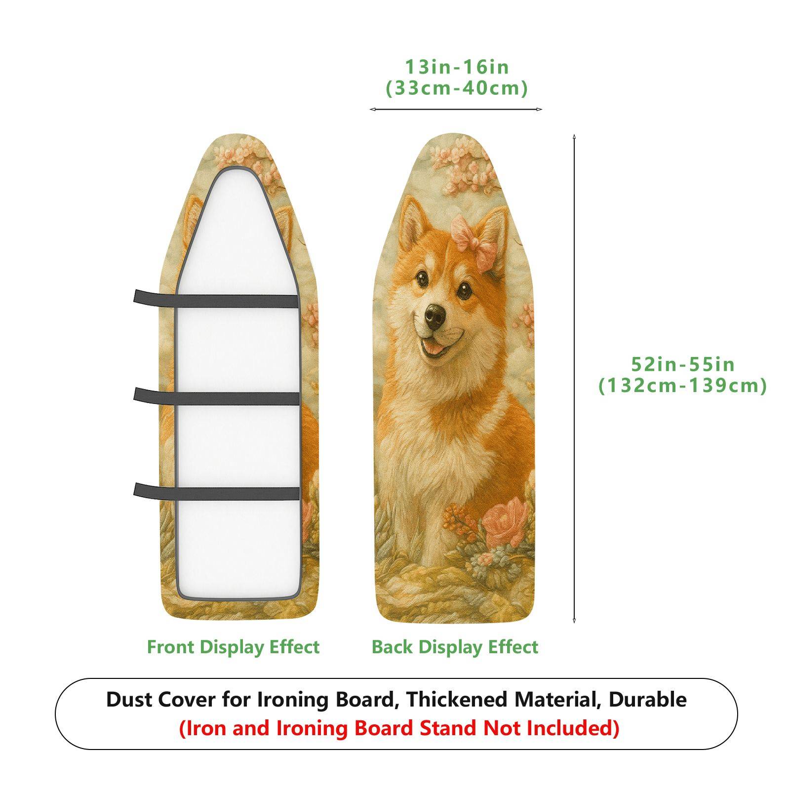 1-Piece Animal Floral Art  Ironing Board Cover, Universal Size, Without Board