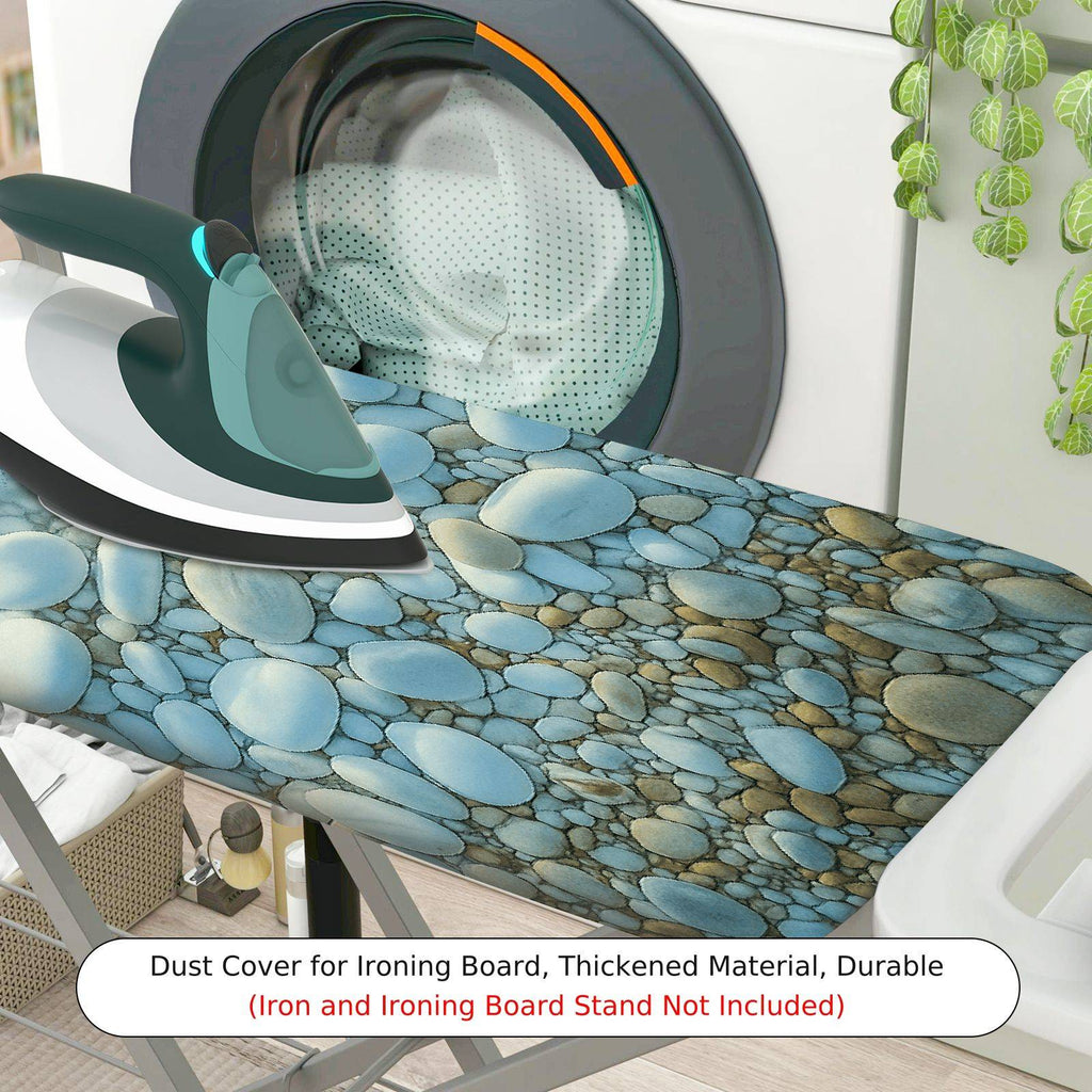 1-Piece Beach Ocean Pebble  Ironing Board Cover, Universal Size, Without Board