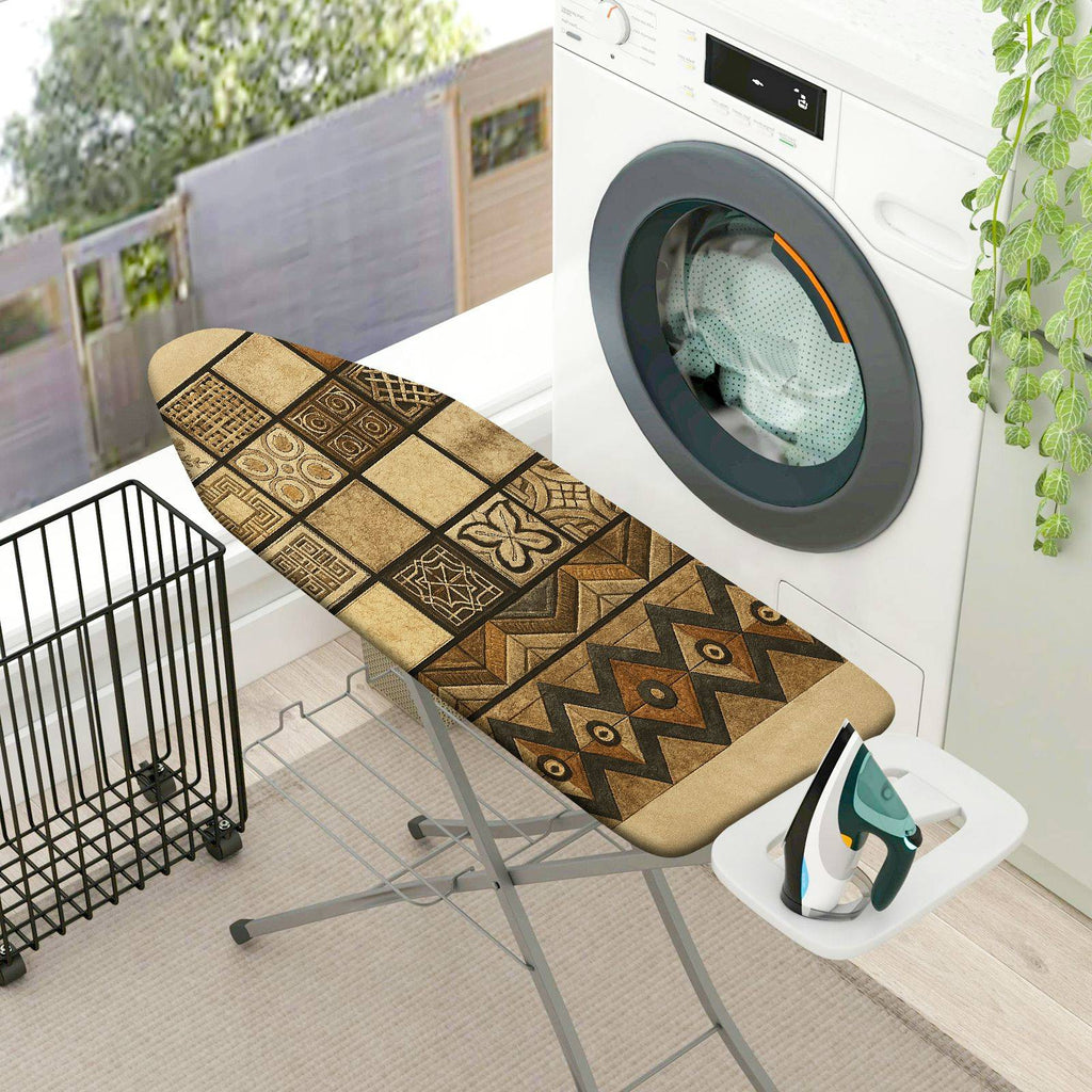 1-Piece Geometric Retro Ethnic  Ironing Board Cover, Universal Size, Without Board