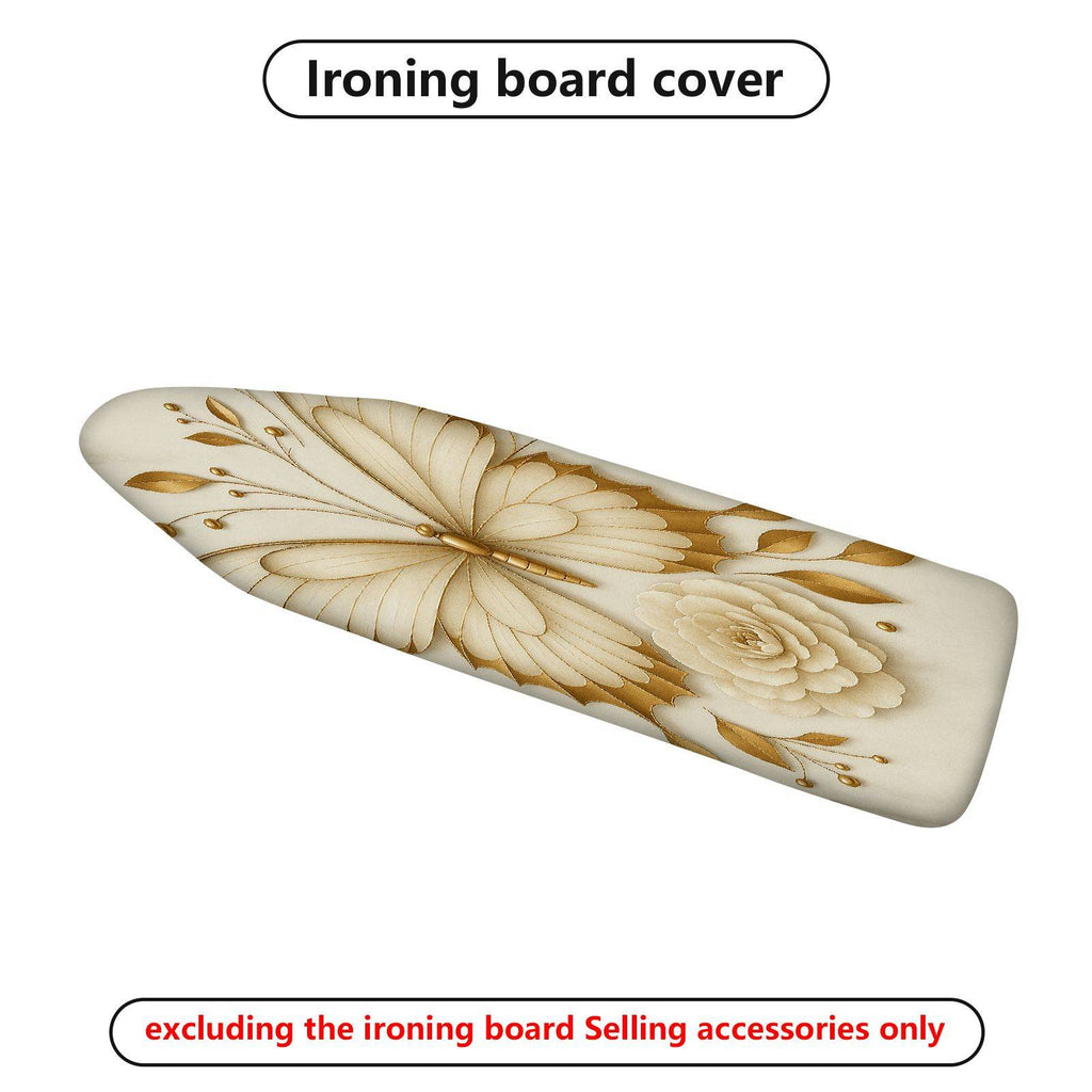 1-Piece Butterfly Floral Beige  Ironing Board Cover, Universal Size, Without Board