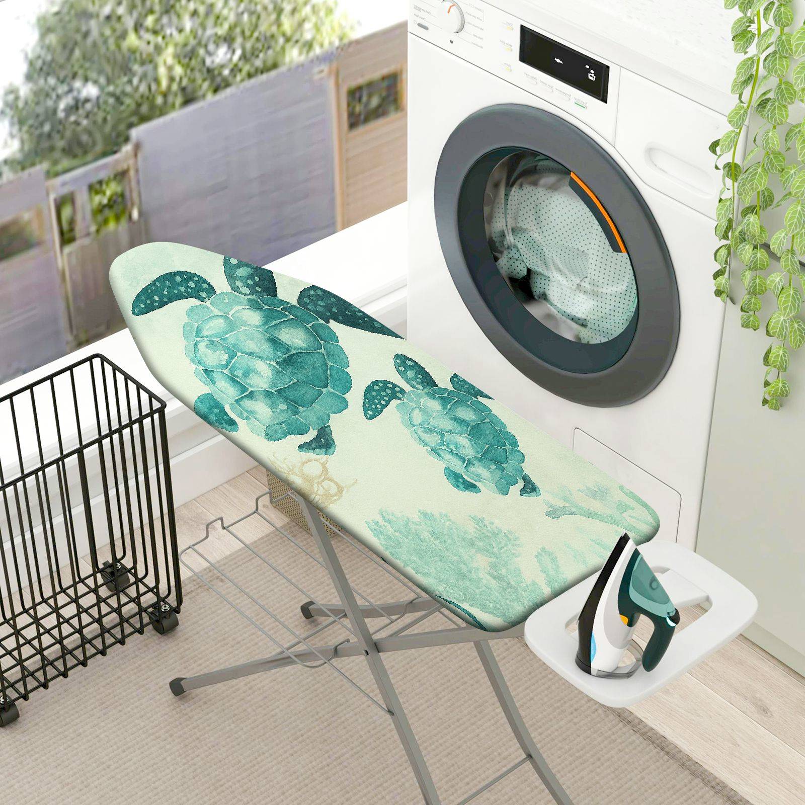 1-Piece Sea Turtle Ocean Beach  Ironing Board Cover, Universal Size, Without Board