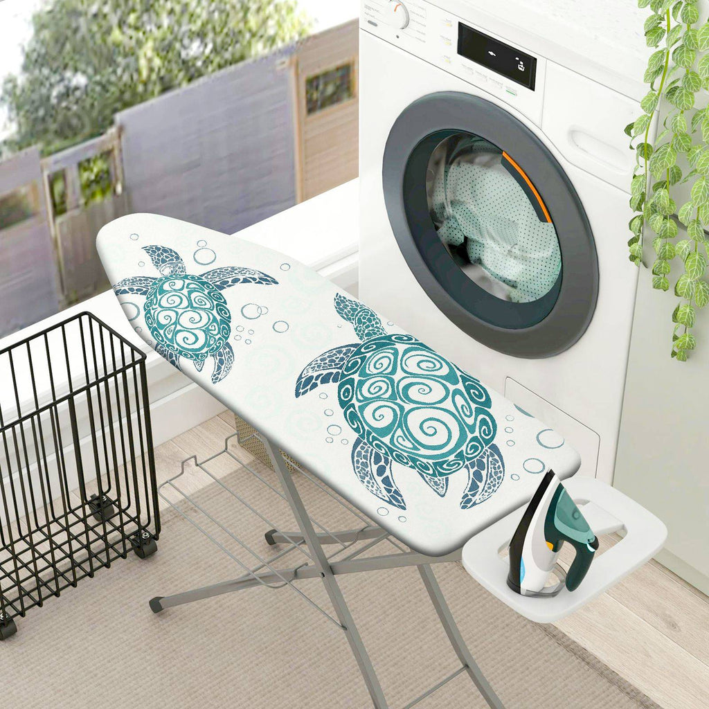 1-Piece Sea Turtle Aqua Blue Ocean  Ironing Board Cover, Universal Size, Without Board