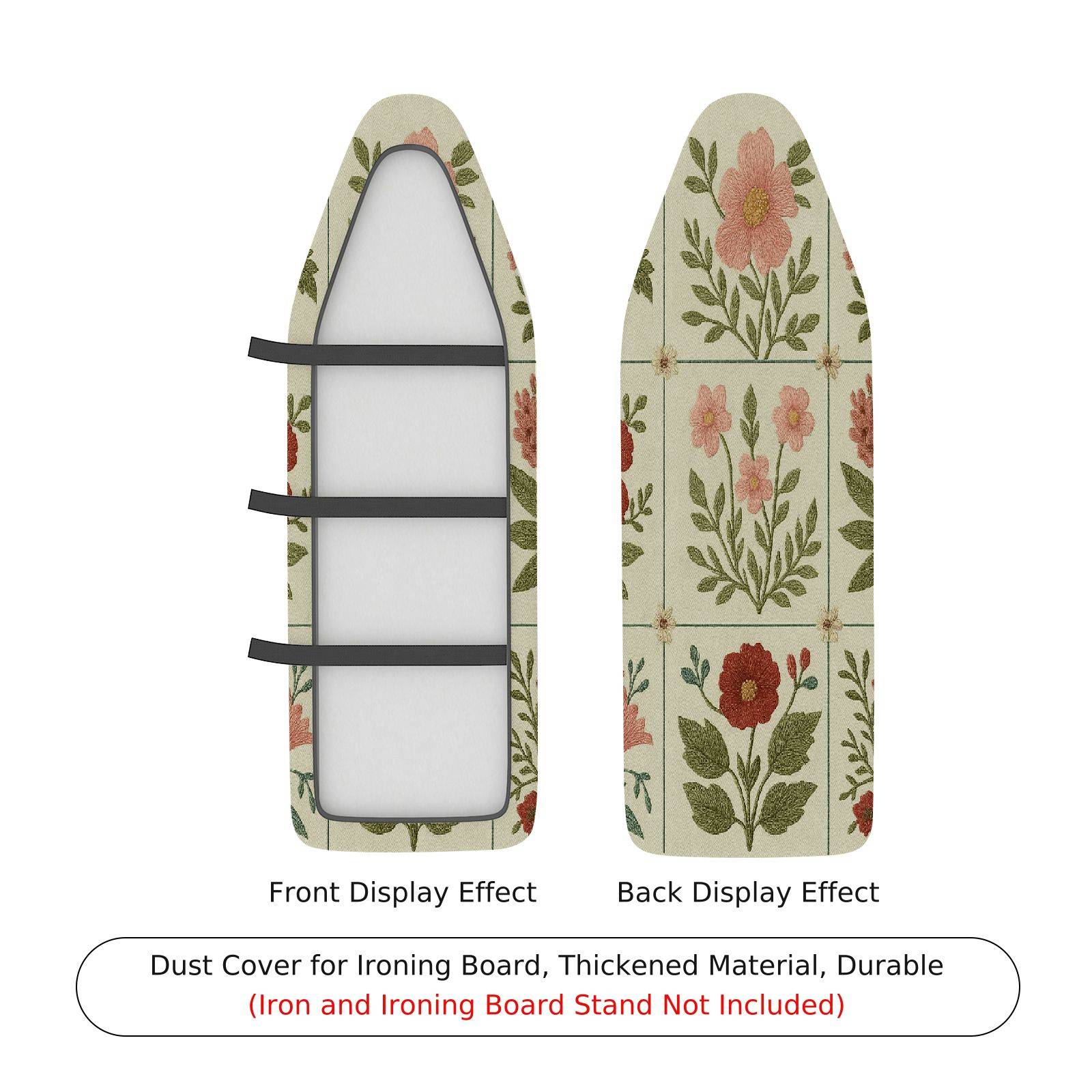 1-Piece Floral Pattern Retro Vintage  Ironing Board Cover, Universal Size, Without Board