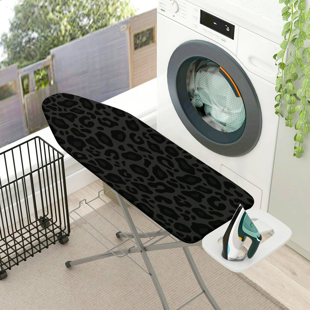 1-Piece Leopard Print Black Pattern Animal  Ironing Board Cover, Universal Size, Without Board