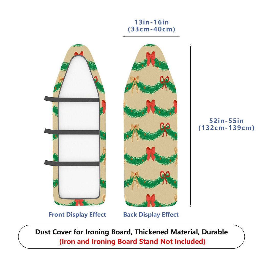 1-Piece Christmas Bow Garland  Ironing Board Cover, Universal Size, Without Board