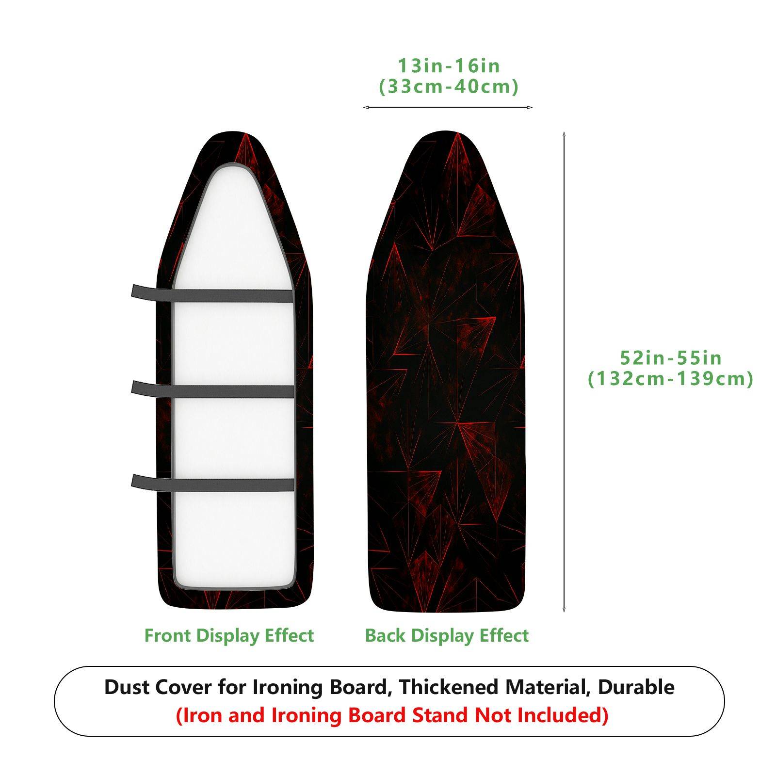 1-Piece Modern Abstract Red  Ironing Board Cover, Universal Size, Without Board