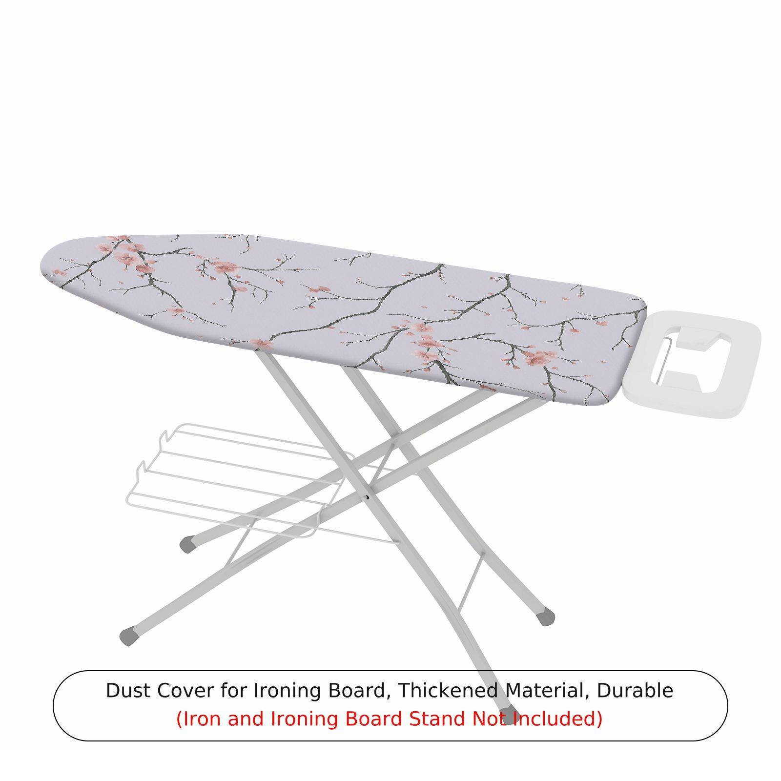 1-Piece Floral Pattern Pink Cherry Blossom Branch  Ironing Board Cover, Universal Size, Without Board
