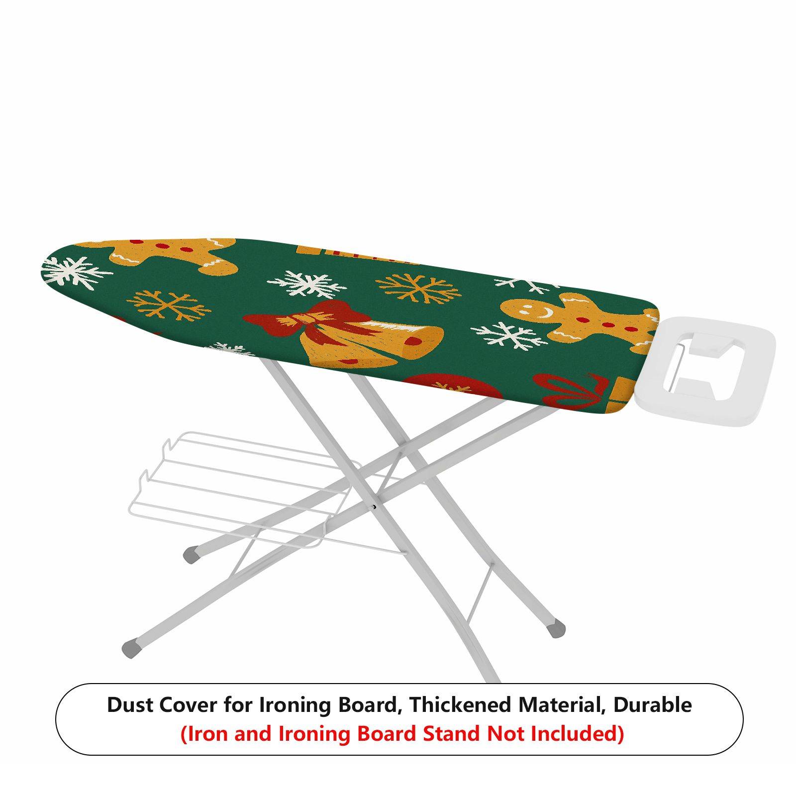 1-Piece Christmas bells gingerbread snowflakes  Ironing Board Cover, Universal Size, Without Board