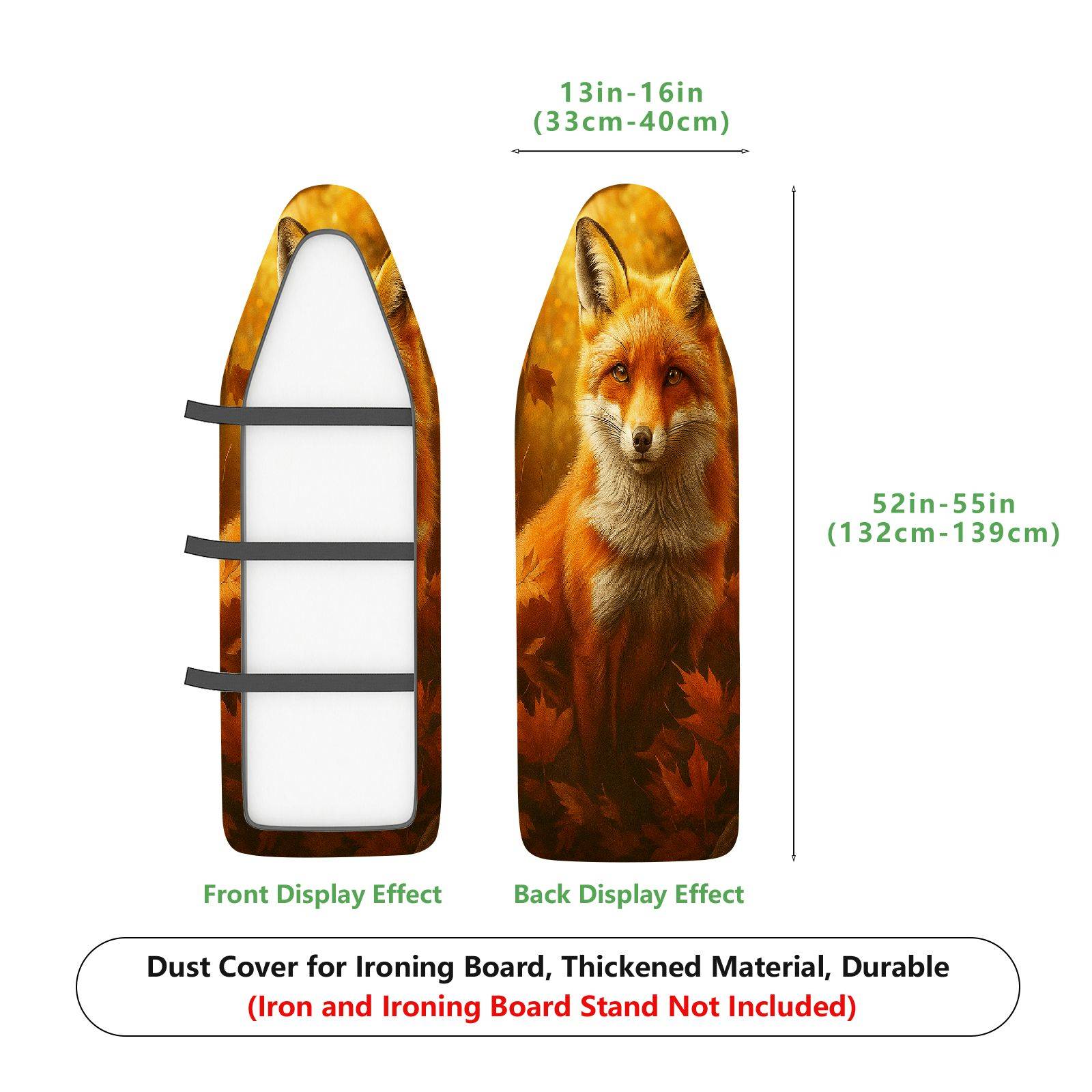 1-Piece Fox Animal Autumn  Ironing Board Cover, Universal Size, Without Board