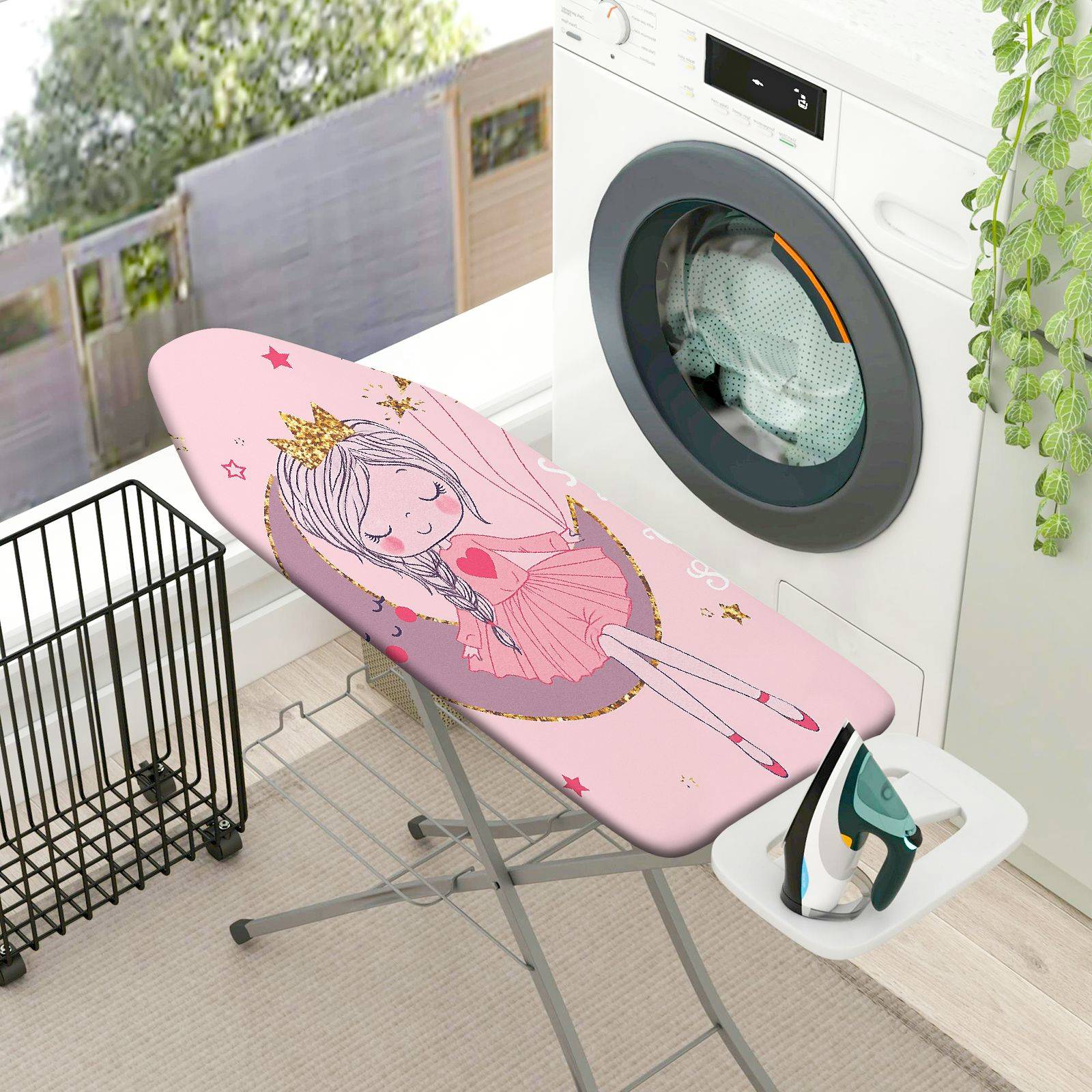 1-Piece Pink  Ironing Board Cover, Universal Size, Without Board